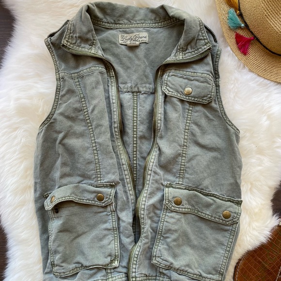 Lucky brand utility vest in olive green size XS - Picture 7 of 7